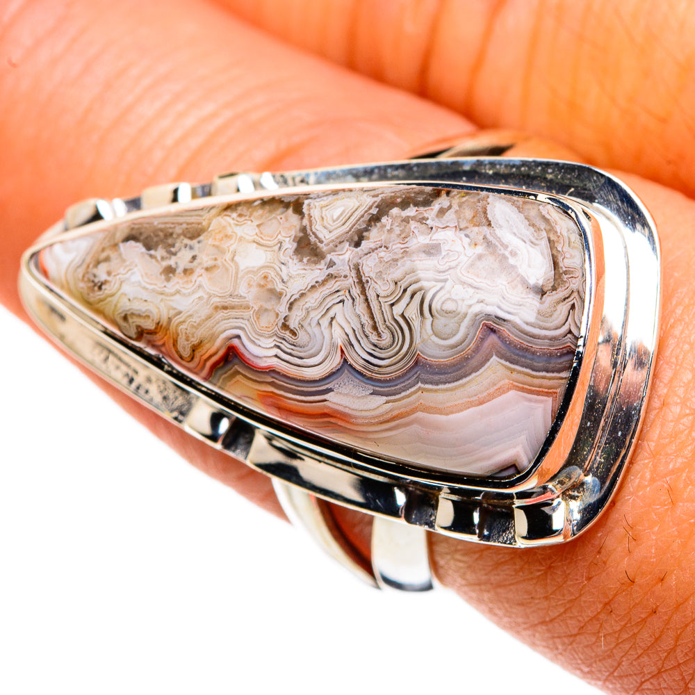Laguna Lace Agate Rings handcrafted by Ana Silver Co - RING81148