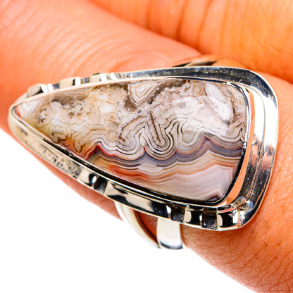 Laguna Lace Agate Rings handcrafted by Ana Silver Co - RING81148