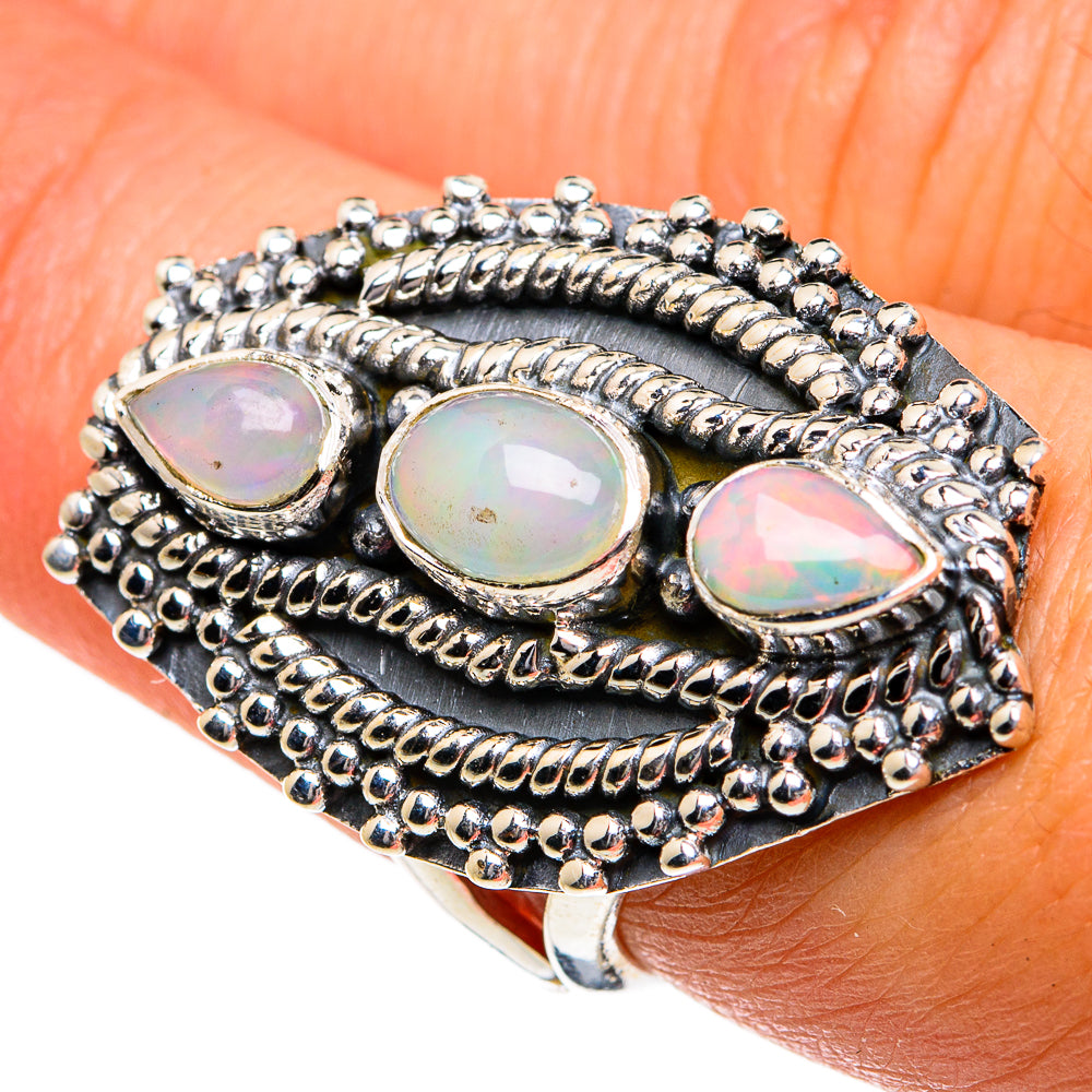 Ethiopian Opal Rings handcrafted by Ana Silver Co - RING81164