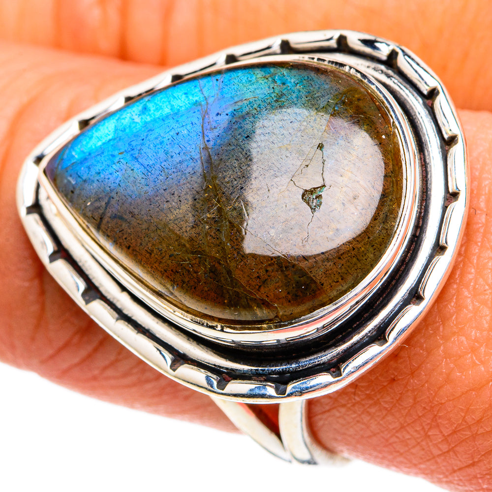 Labradorite Rings handcrafted by Ana Silver Co - RING81166