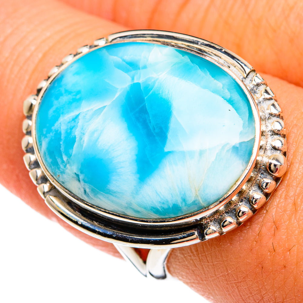 Larimar Rings handcrafted by Ana Silver Co - RING81178