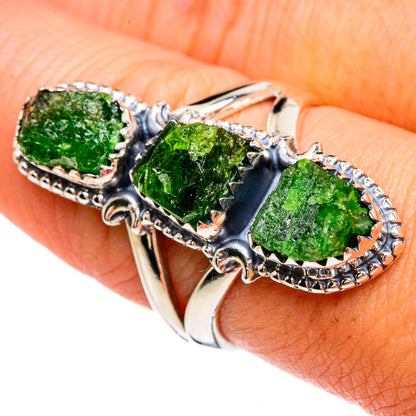 Chrome Diopside Rings handcrafted by Ana Silver Co - RING81181