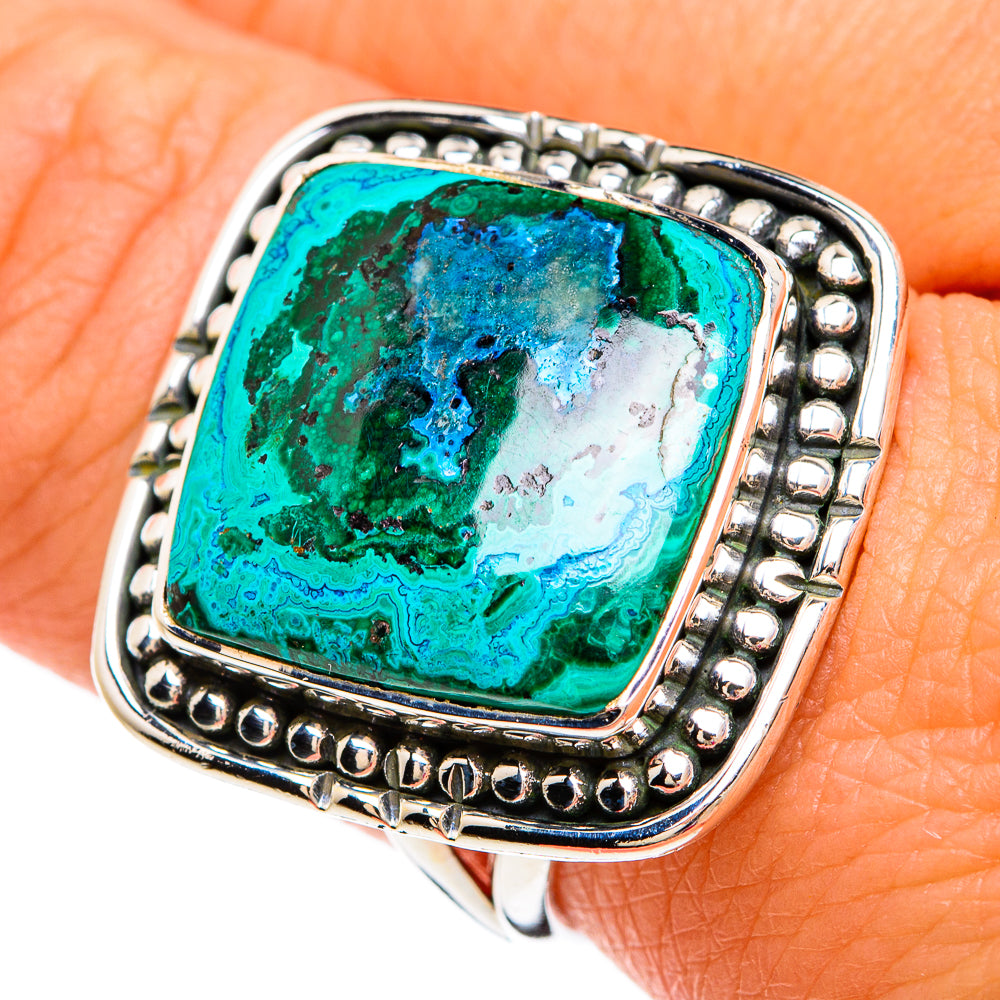 Chrysocolla Rings handcrafted by Ana Silver Co - RING81182