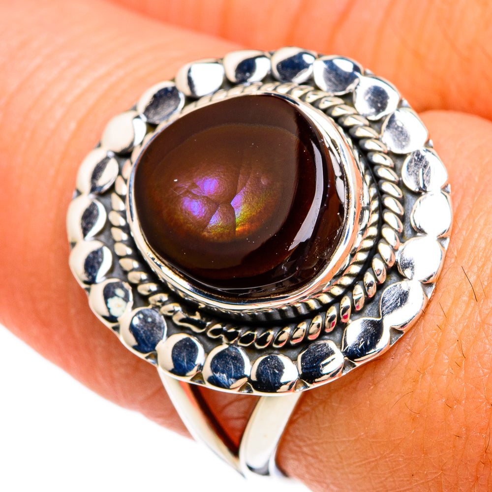 Mexican Fire Agate Rings handcrafted by Ana Silver Co - RING81183