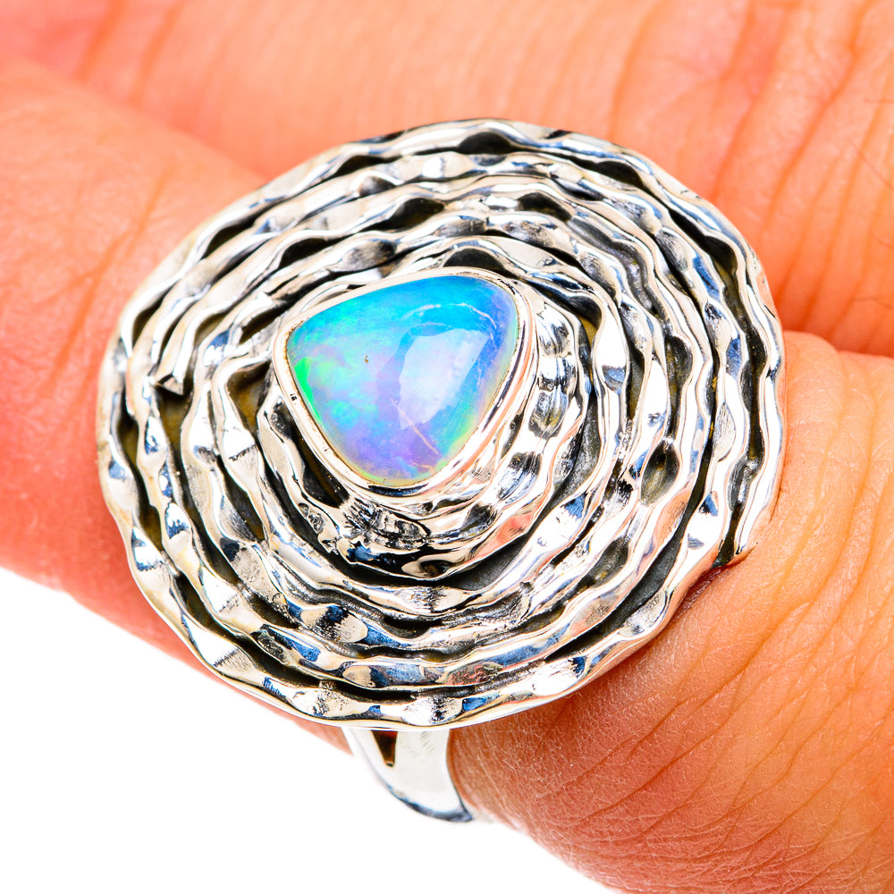 Ethiopian Opal Rings handcrafted by Ana Silver Co - RING81201