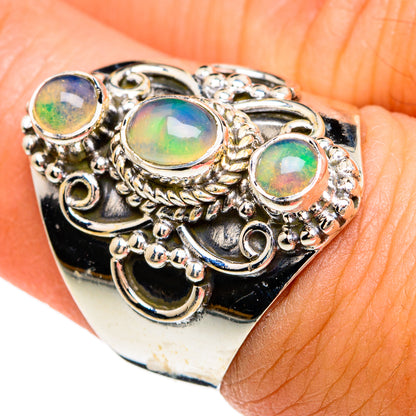 Ethiopian Opal Rings handcrafted by Ana Silver Co - RING81202