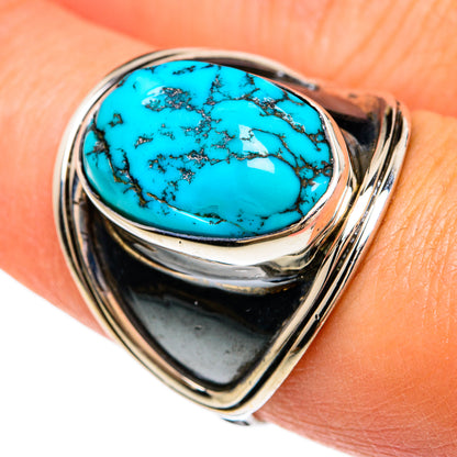 Tibetan Turquoise Rings handcrafted by Ana Silver Co - RING81208