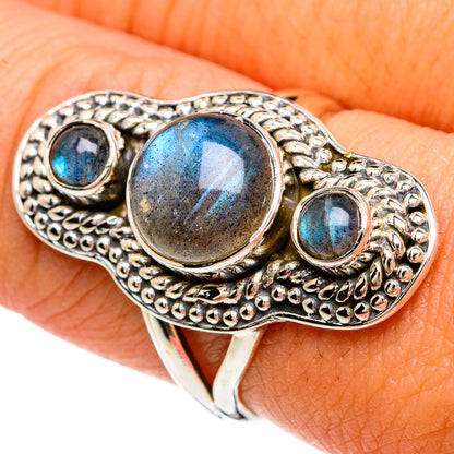 Labradorite Rings handcrafted by Ana Silver Co - RING81210