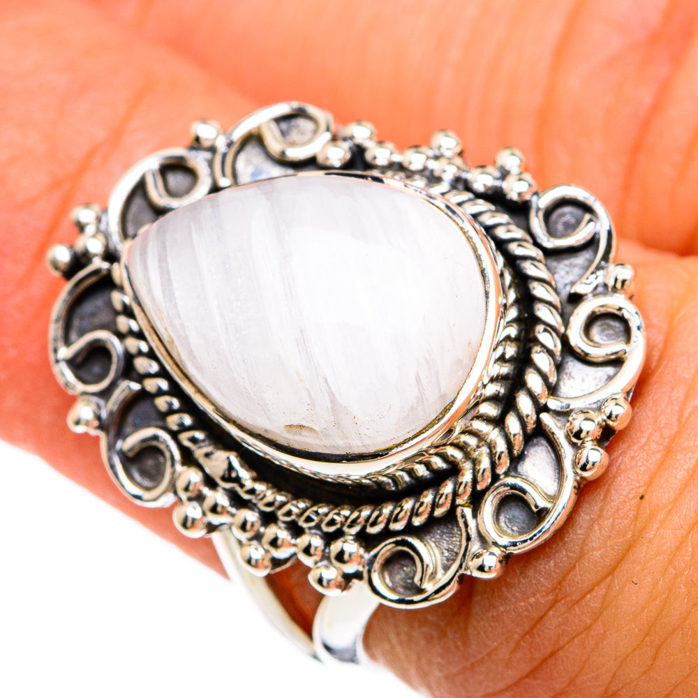 Blue Lace Agate Rings handcrafted by Ana Silver Co - RING81232