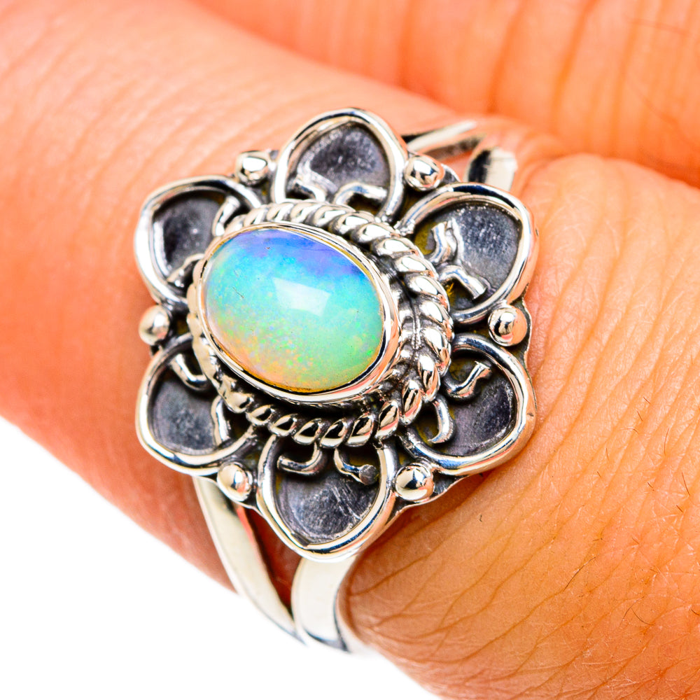 Ethiopian Opal Rings handcrafted by Ana Silver Co - RING81234