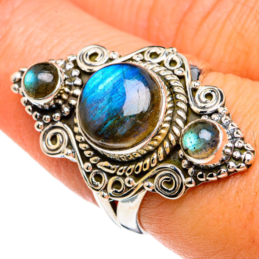 Labradorite Rings handcrafted by Ana Silver Co - RING81240