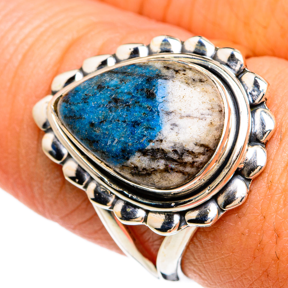 K2 Blue Azurite Rings handcrafted by Ana Silver Co - RING81242