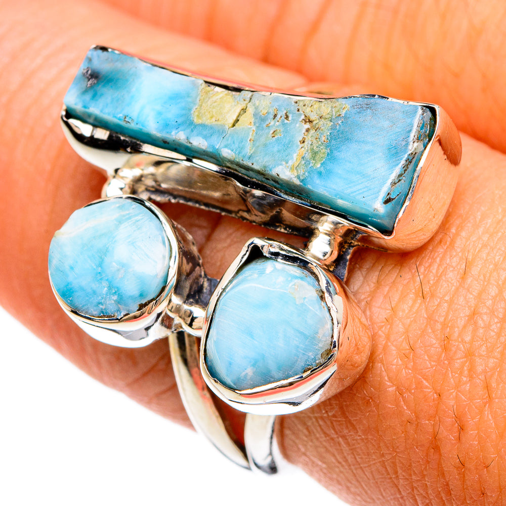 Larimar Rings handcrafted by Ana Silver Co - RING81243