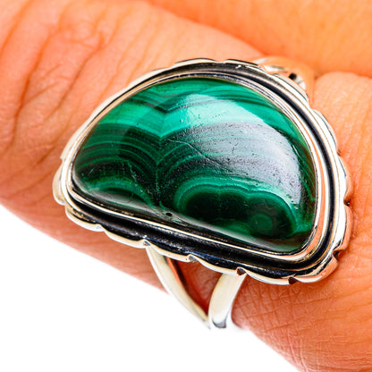 Malachite Rings handcrafted by Ana Silver Co - RING81247