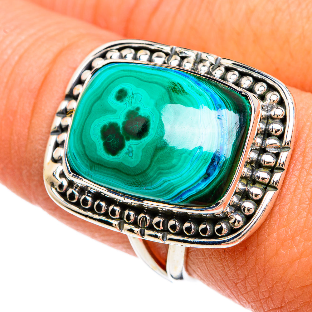 Malachite Rings handcrafted by Ana Silver Co - RING81248