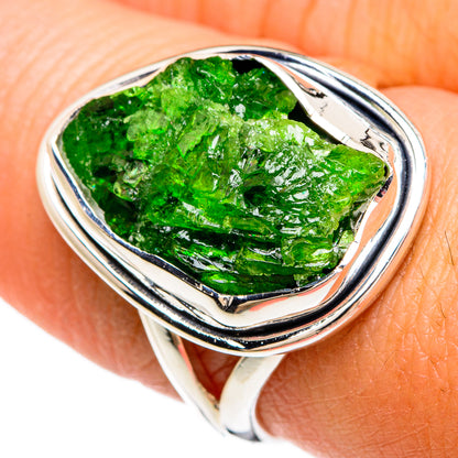 Chrome Diopside Rings handcrafted by Ana Silver Co - RING81249