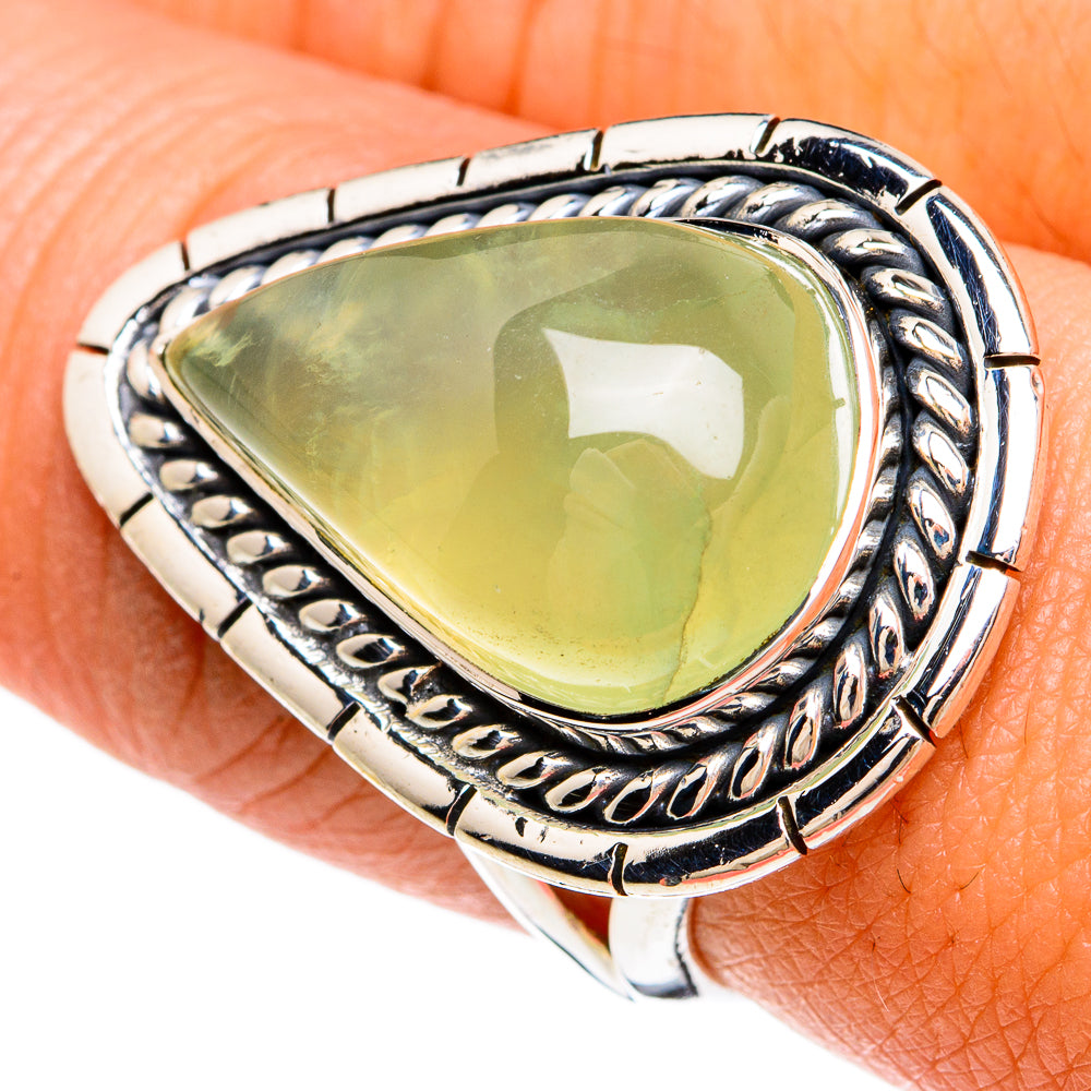 Prehnite Rings handcrafted by Ana Silver Co - RING81250