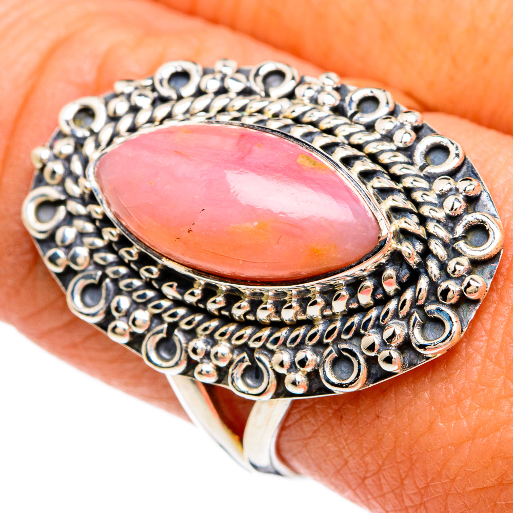Pink Opal Rings handcrafted by Ana Silver Co - RING81255