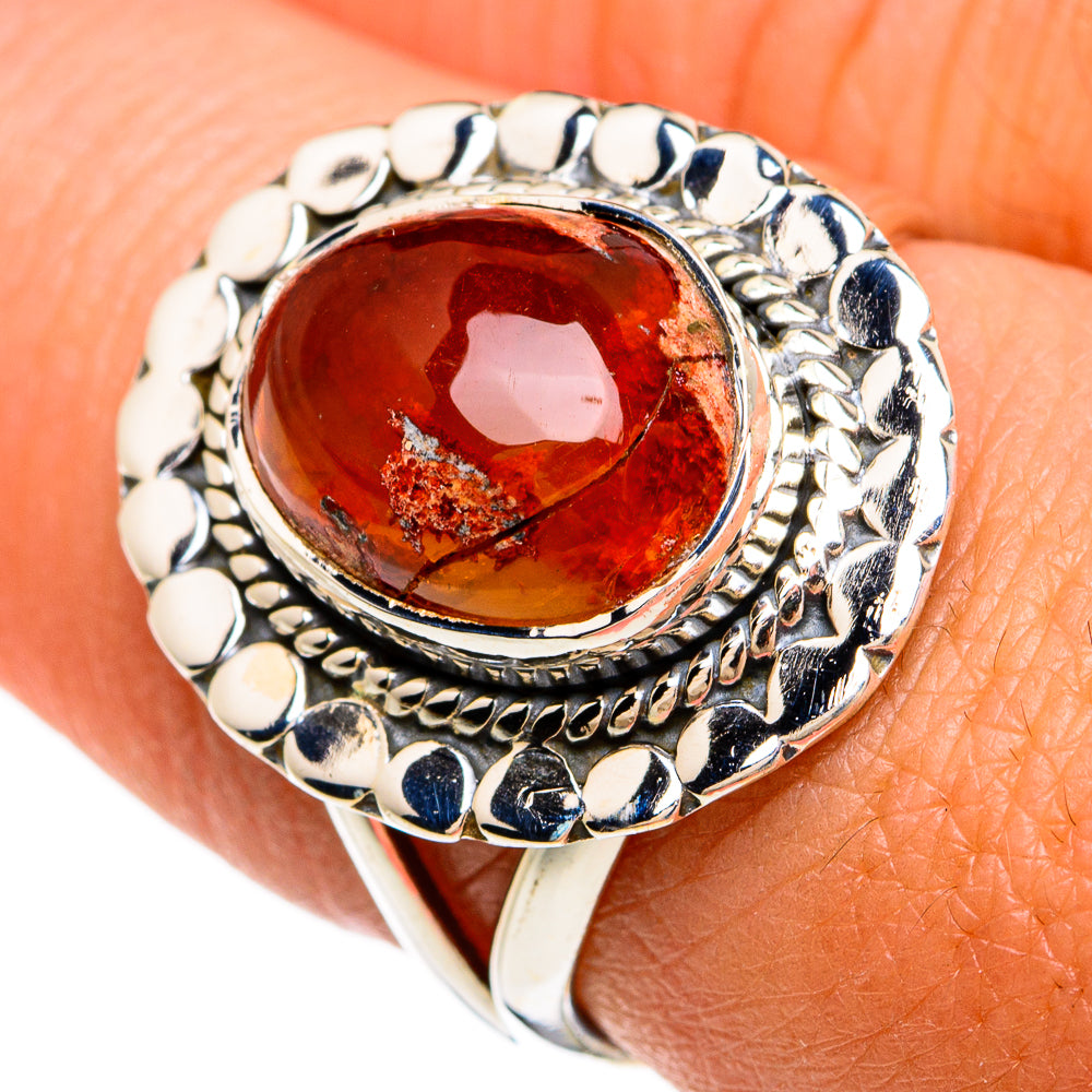 Mexican Fire Opal Rings handcrafted by Ana Silver Co - RING81265