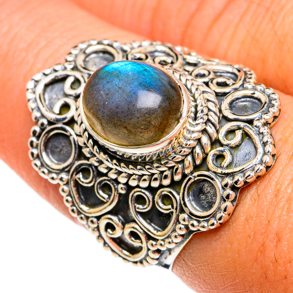 Labradorite Rings handcrafted by Ana Silver Co - RING81267