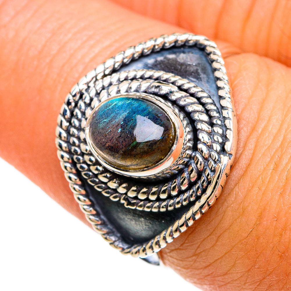 Labradorite Rings handcrafted by Ana Silver Co - RING81268