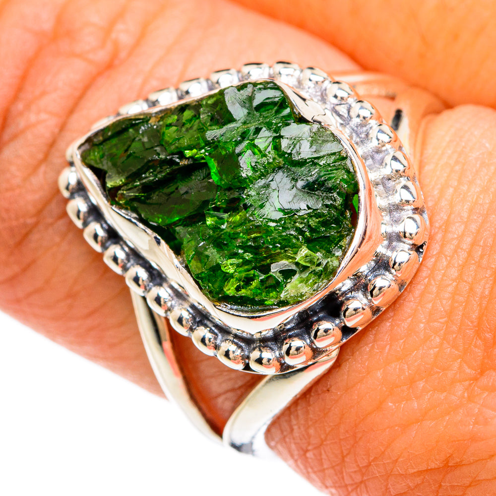 Chrome Diopside Rings handcrafted by Ana Silver Co - RING81277