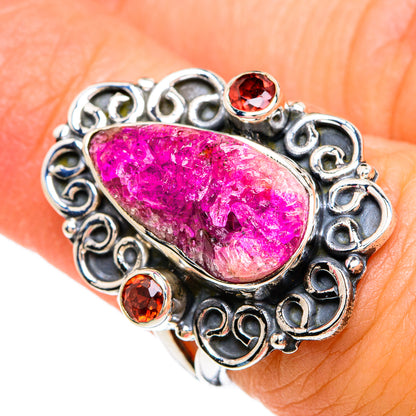 Pink Agate Druzy Rings handcrafted by Ana Silver Co - RING81285