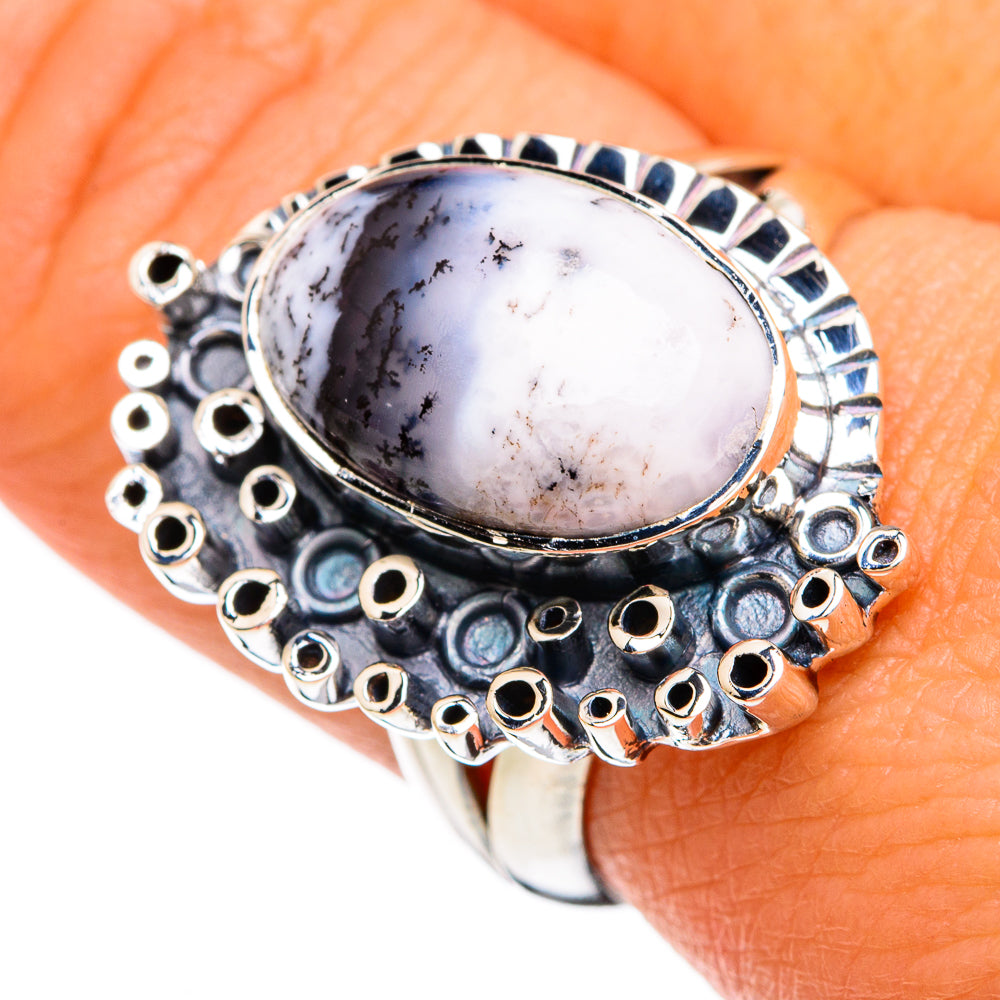 Dendritic Opal Rings handcrafted by Ana Silver Co - RING81292