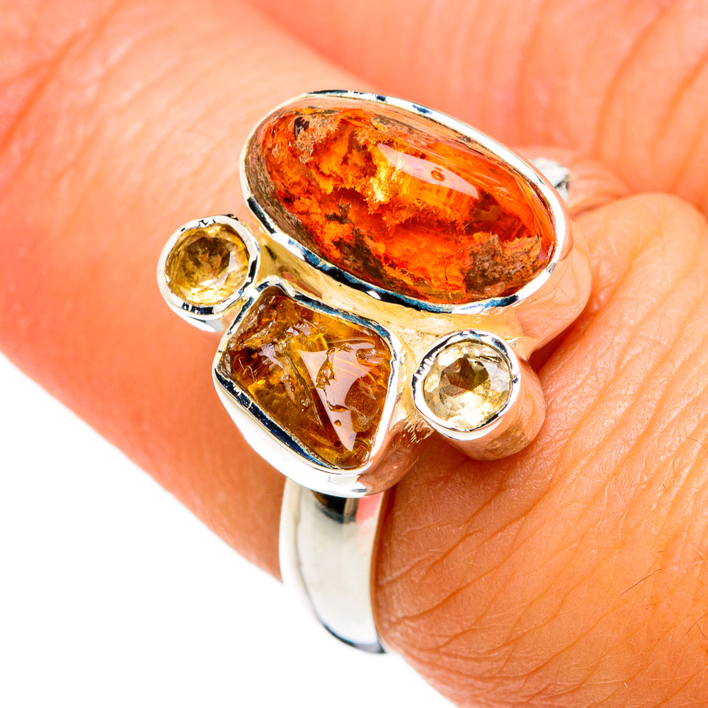 Mexican Fire Opal Rings handcrafted by Ana Silver Co - RING81294