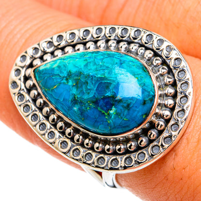 Chrysocolla Rings handcrafted by Ana Silver Co - RING81299