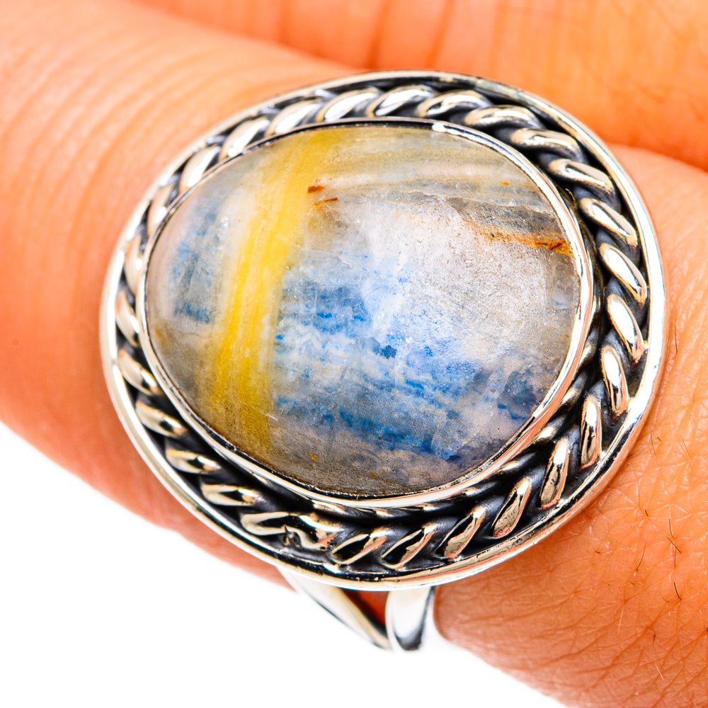 Blue Scheelite Rings handcrafted by Ana Silver Co - RING81300