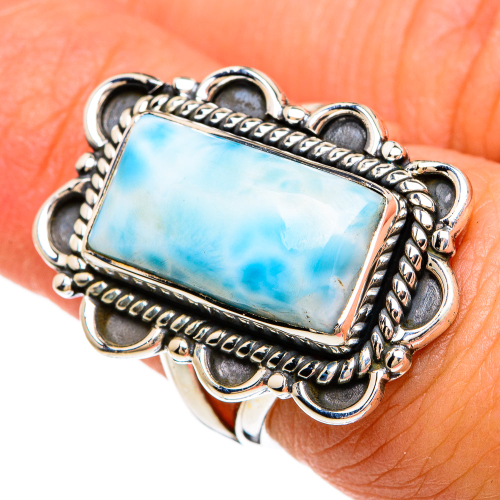 Larimar Rings handcrafted by Ana Silver Co - RING81303