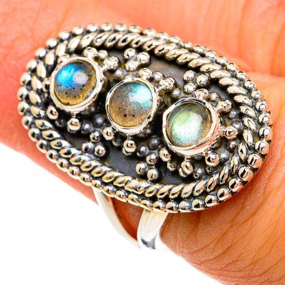 Labradorite Rings handcrafted by Ana Silver Co - RING81304