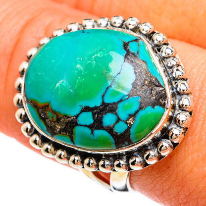 Tibetan Turquoise Rings handcrafted by Ana Silver Co - RING81307