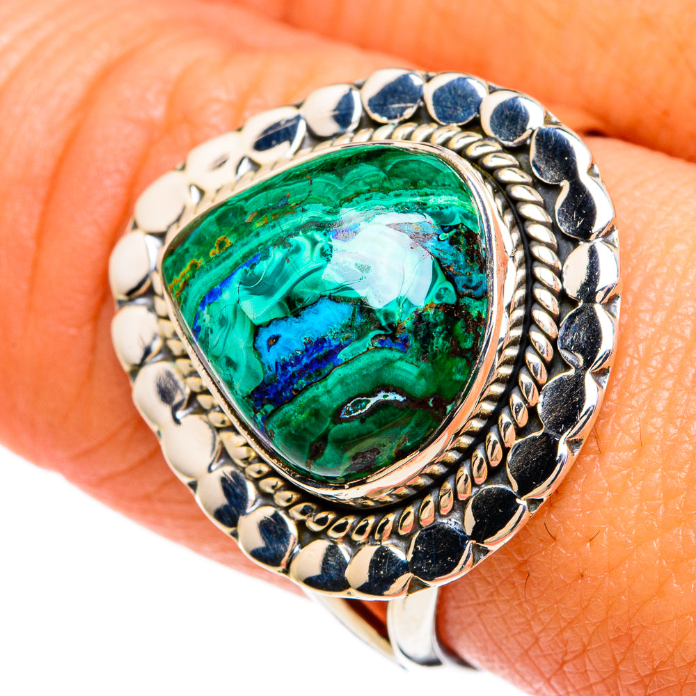 Chrysocolla Rings handcrafted by Ana Silver Co - RING81309