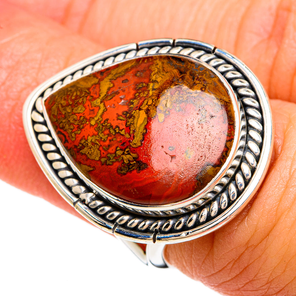 Moroccan Agate Rings handcrafted by Ana Silver Co - RING81313