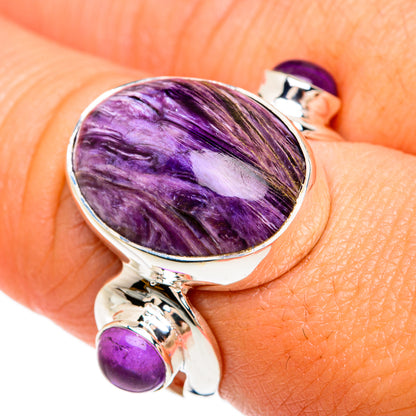 Charoite Rings handcrafted by Ana Silver Co - RING81321