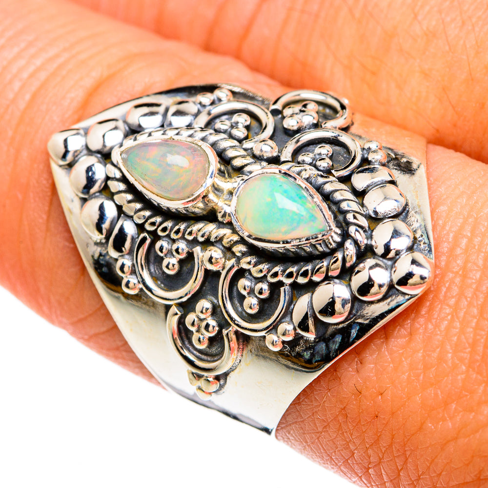 Ethiopian Opal Rings handcrafted by Ana Silver Co - RING81329