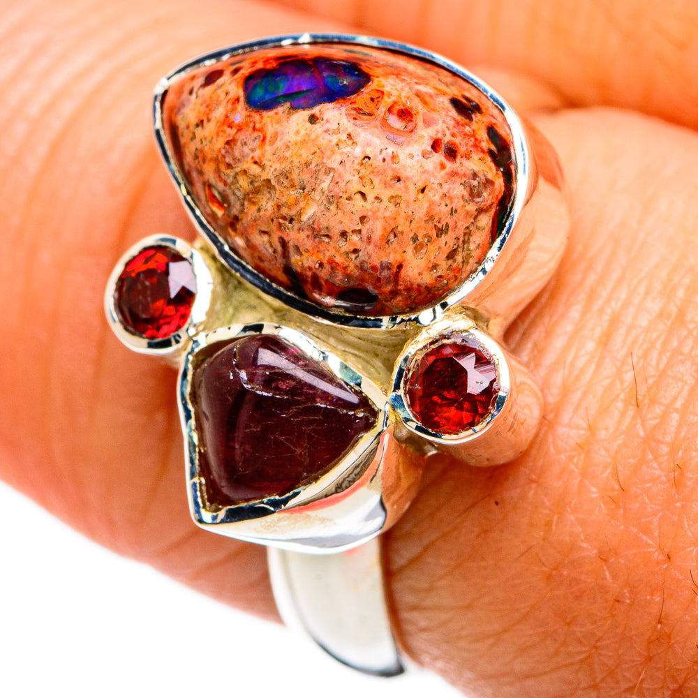 Mexican Fire Opal Rings handcrafted by Ana Silver Co - RING81330