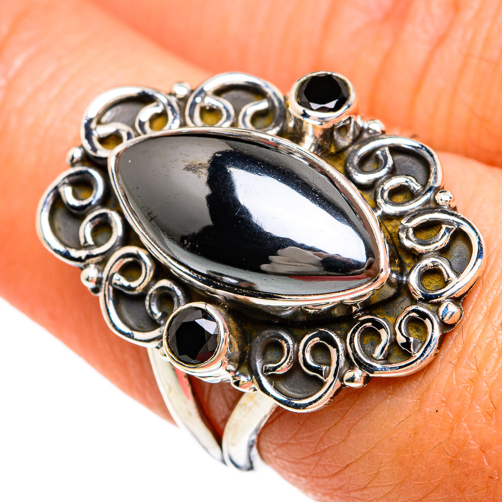 Hematite Rings handcrafted by Ana Silver Co - RING81331