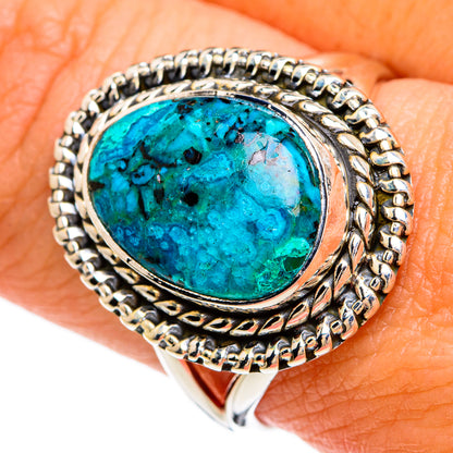 Chrysocolla Rings handcrafted by Ana Silver Co - RING81337