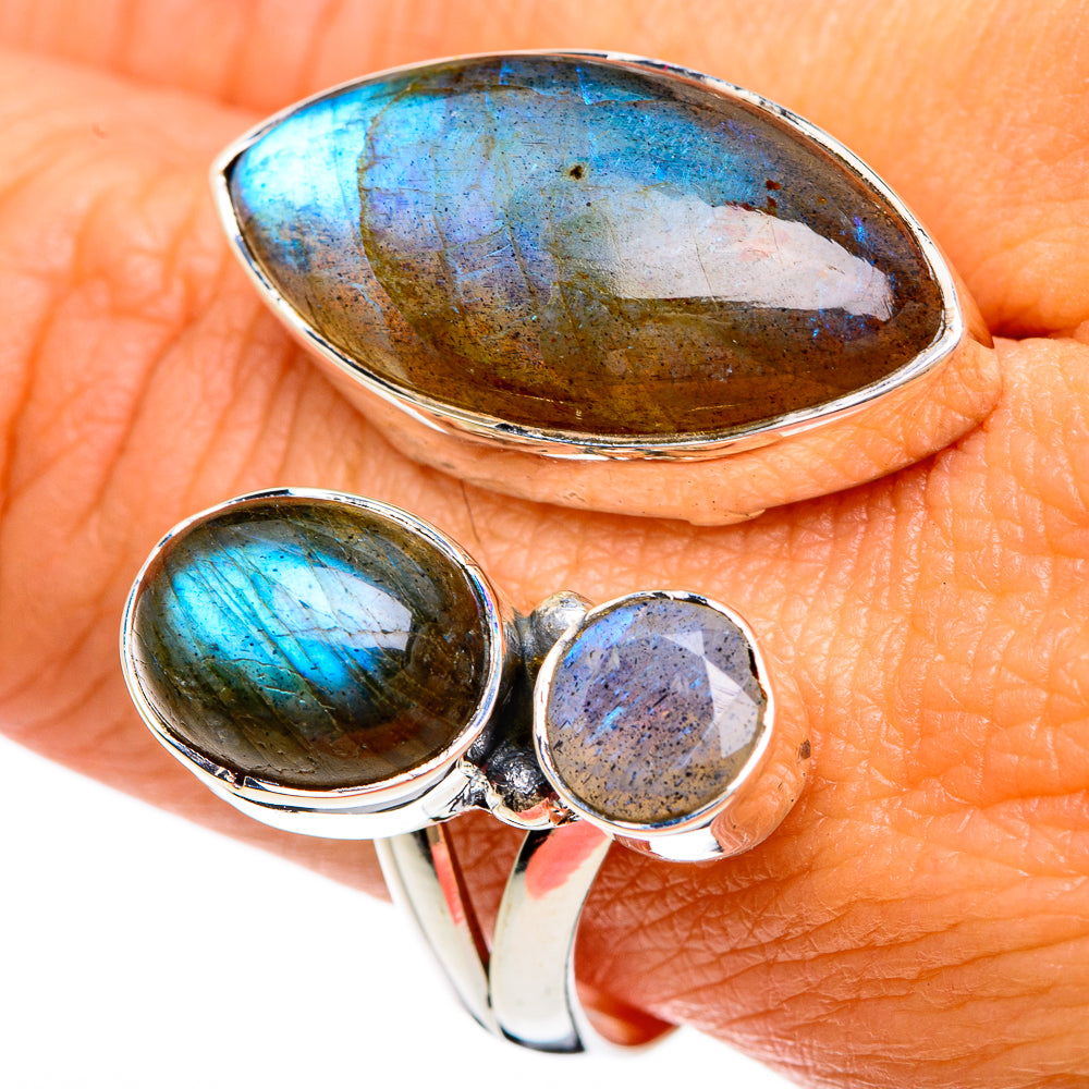 Labradorite Rings handcrafted by Ana Silver Co - RING81338
