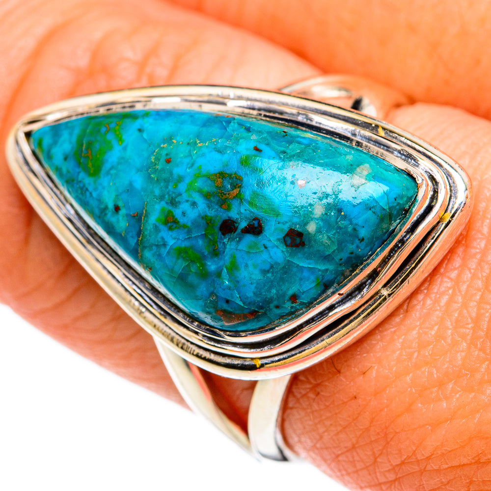 Chrysocolla Rings handcrafted by Ana Silver Co - RING81342