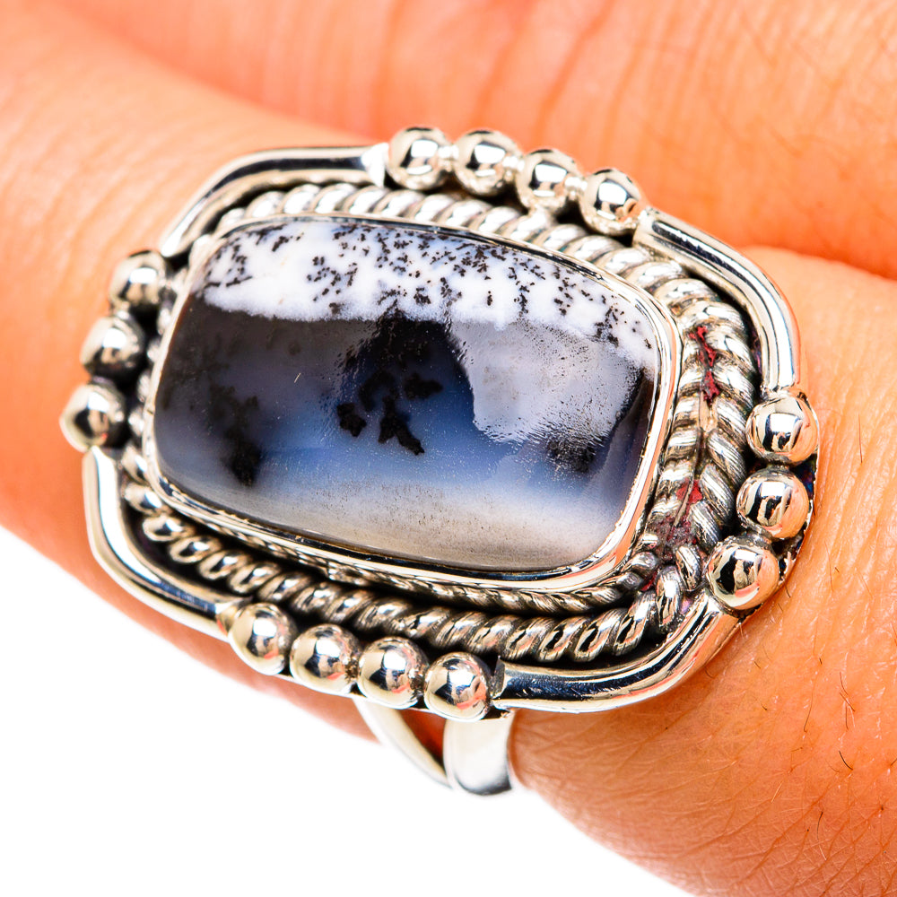 Dendritic Opal Rings handcrafted by Ana Silver Co - RING81363
