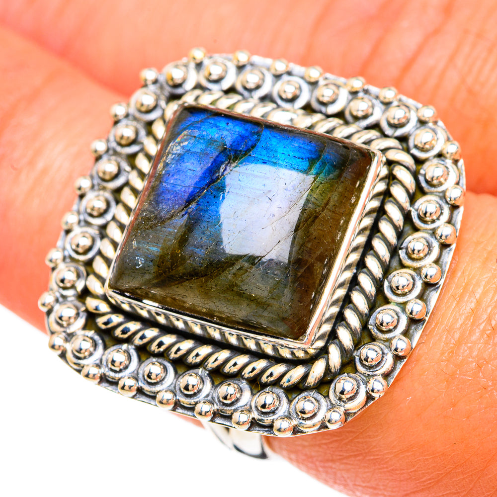 Labradorite Rings handcrafted by Ana Silver Co - RING81371