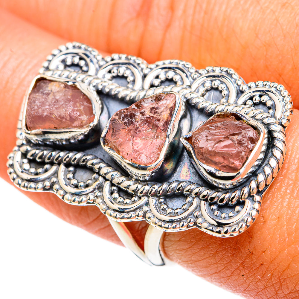 Rose Quartz Rings handcrafted by Ana Silver Co - RING81388