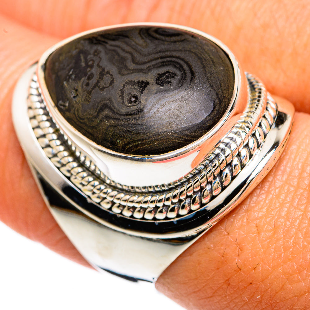 Psilomelane Rings handcrafted by Ana Silver Co - RING81393