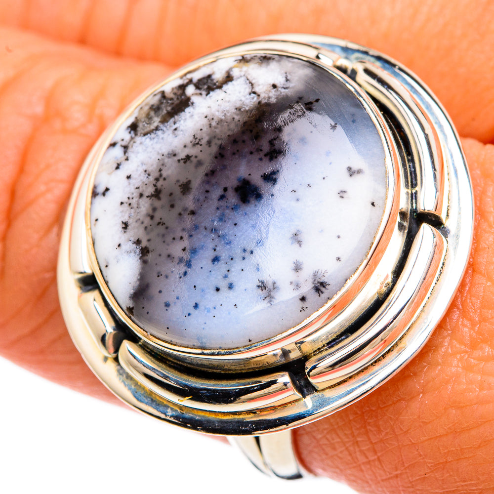 Dendritic Opal Rings handcrafted by Ana Silver Co - RING81396