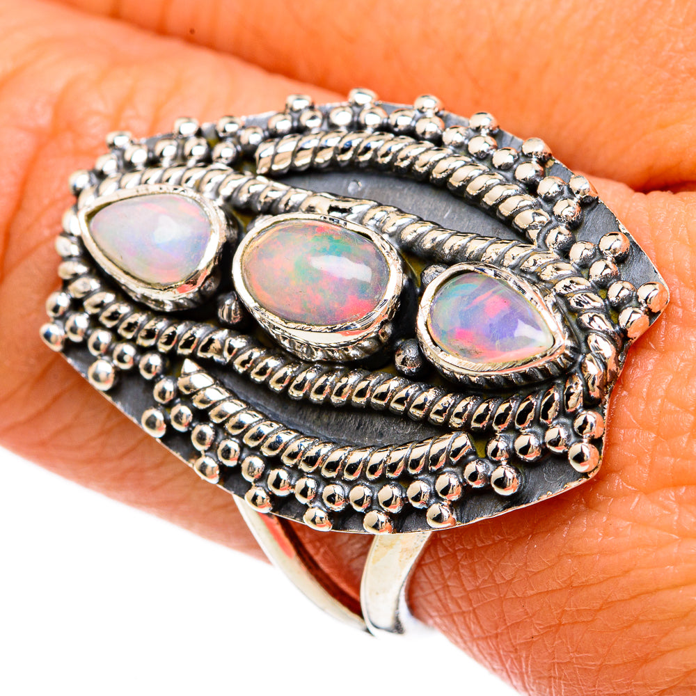 Ethiopian Opal Rings handcrafted by Ana Silver Co - RING81400