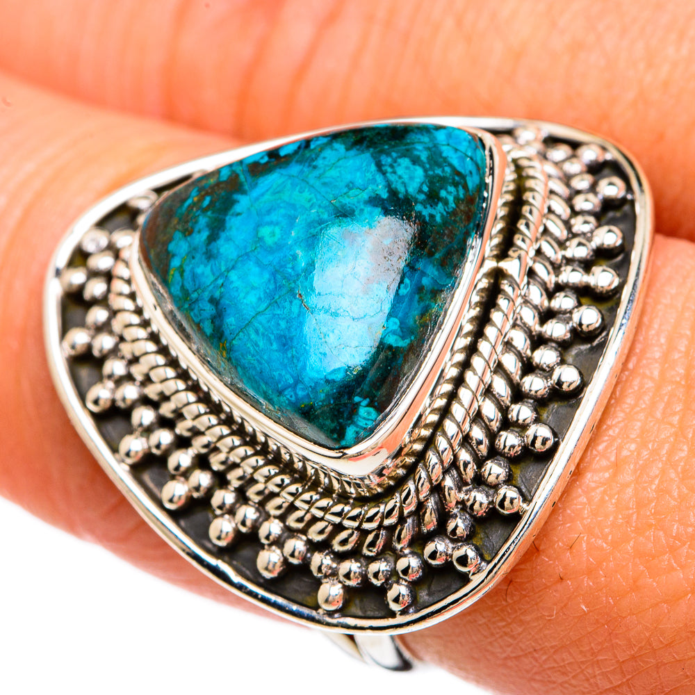 Chrysocolla Rings handcrafted by Ana Silver Co - RING81405